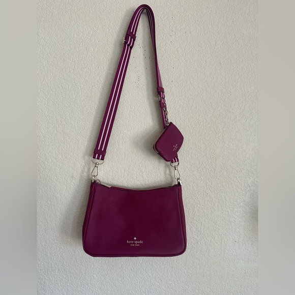 New Kate Spade Rosie Shoulder Bag Pebbled
Leather Dark Raspberry - Picture 9 of 9